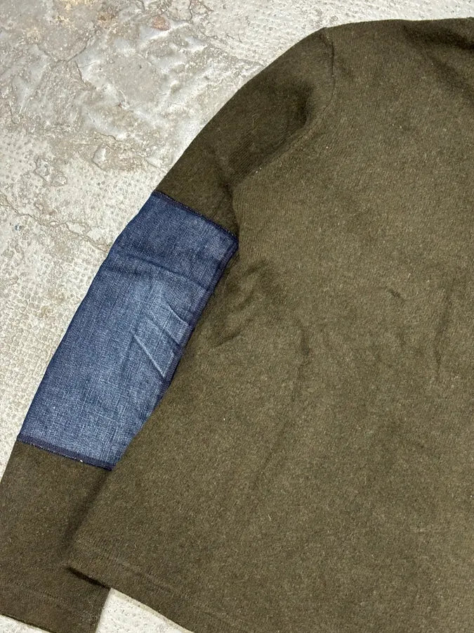 AW2003 Dolce & Gabbana Olive Wool Contrast Zip-up Hoodie sohJqAm 8