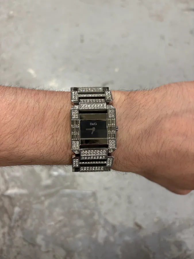 Dolce & Gabbana Paved Crystal Stainless Steel Watch fagylXj 2