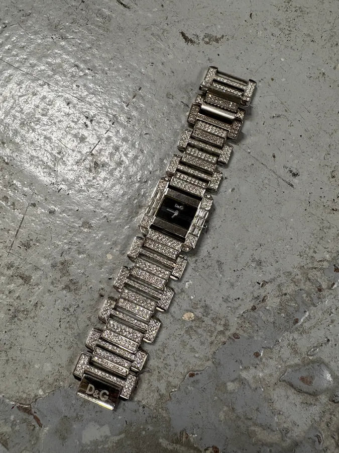 Dolce & Gabbana Paved Crystal Stainless Steel Watch fagylXj 3