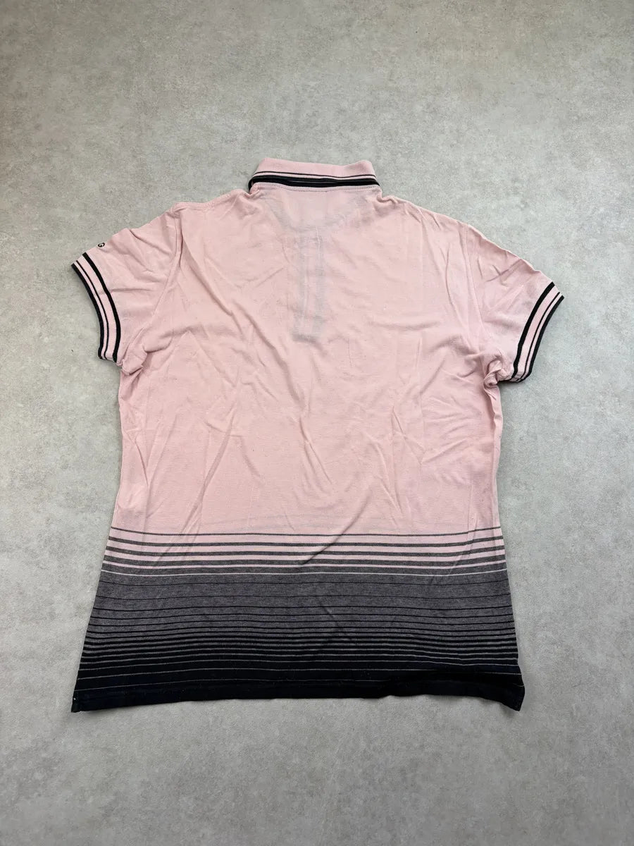 2000s Dolce & Gabbana Pink & Black Striped Polo Shirt KHxSKsU 5