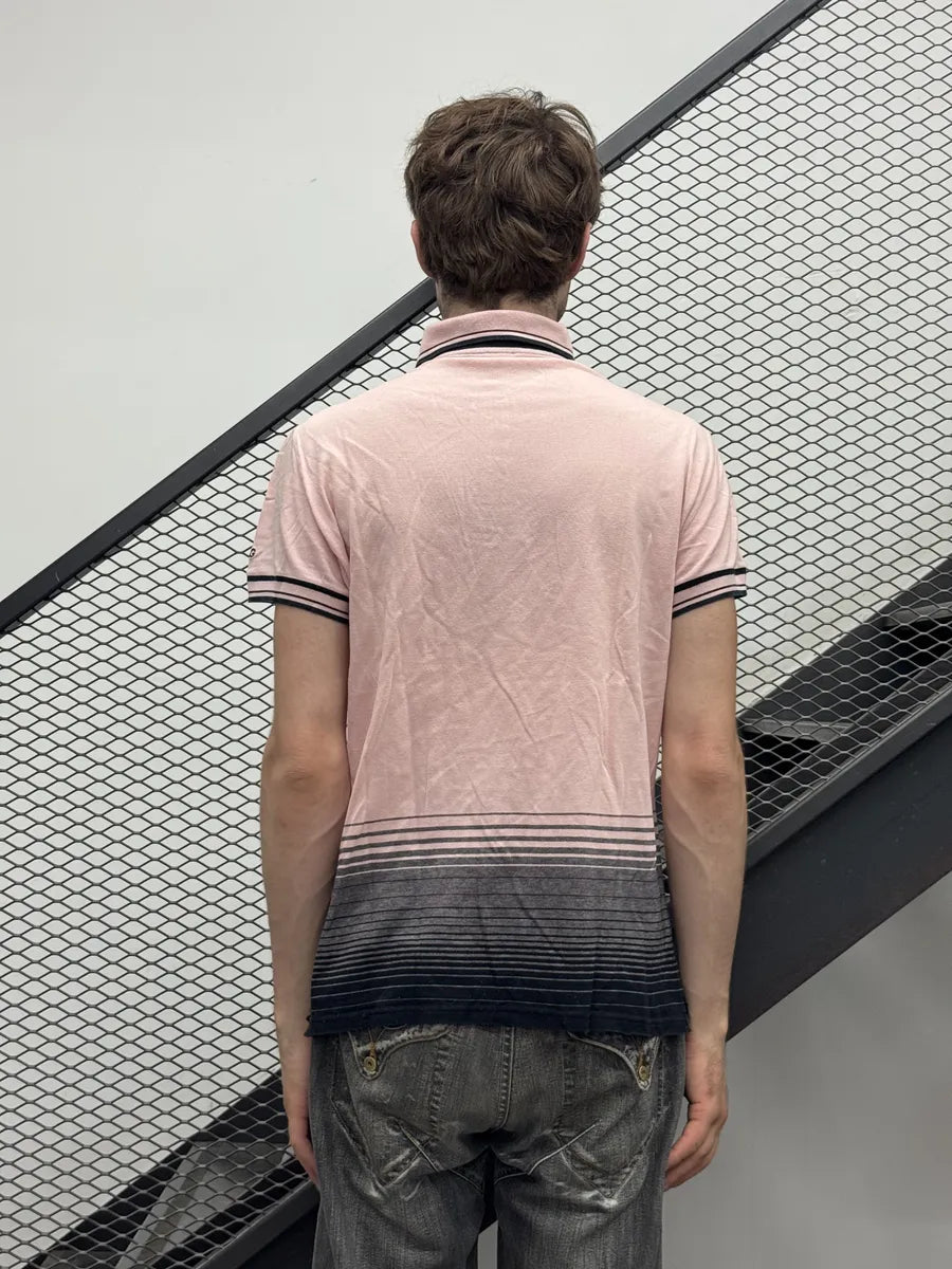 2000s Dolce & Gabbana Pink & Black Striped Polo Shirt KHxSKsU 2