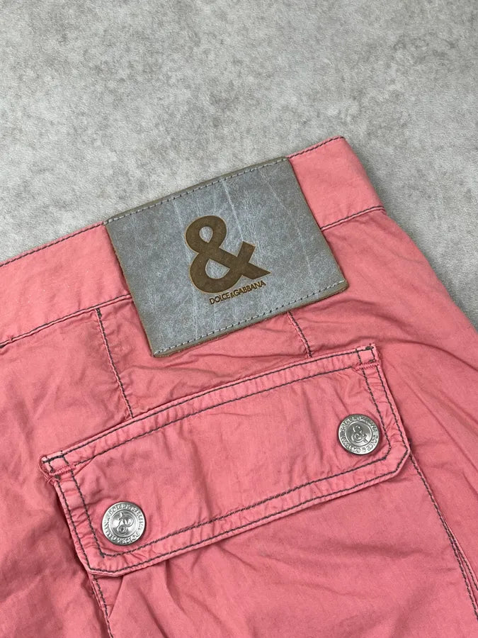AW2003 Dolce & Gabbana Pink Cargo Utility Pants LHbCHHO 9