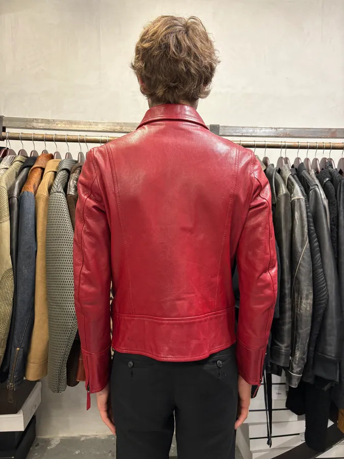 Dolce & Gabbana Pink Lady Red Leather Jacket fZToTHm 2