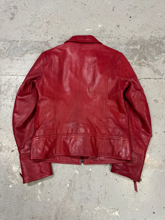 Dolce & Gabbana Pink Lady Red Leather Jacket fZToTHm 3
