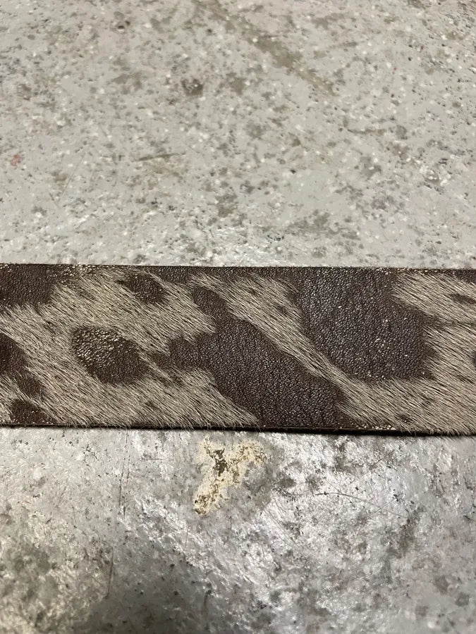 Dolce & Gabbana Pony Hair Brown Leather Belt (OS) wWjKFdF 7