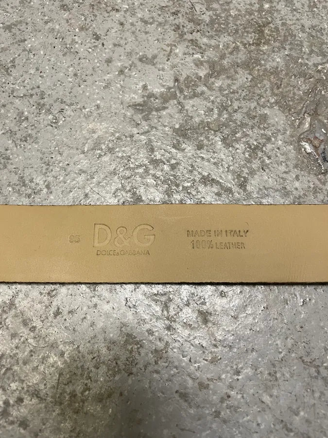 Dolce & Gabbana Pony Hair Brown Leather Belt (OS) wWjKFdF 8
