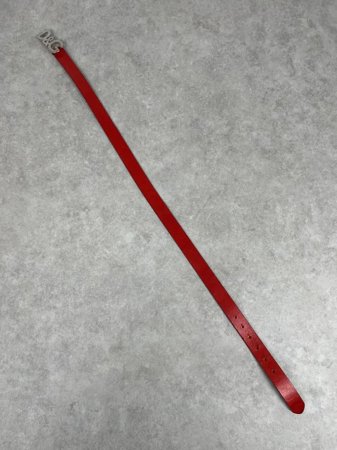 Dolce & Gabbana Propaganda Red Leather Belt PpMDSGg 7