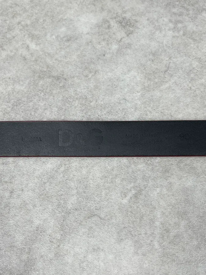 AW2004 Dolce & Gabbana Propaganda Red Leather Belt PpMDSGg 7