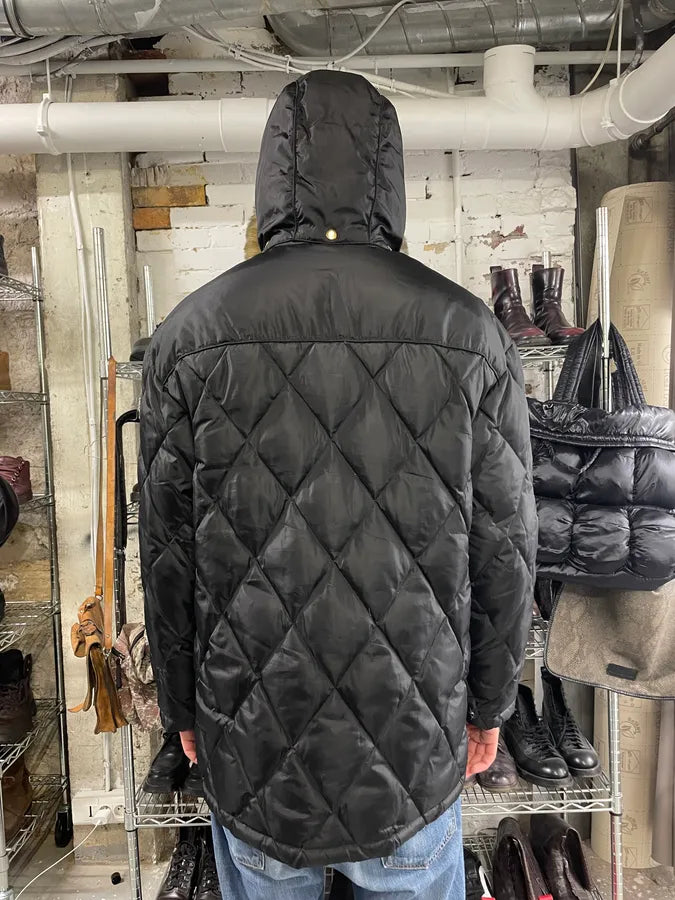 2000s Dolce & Gabbana Puffer Hooded Fur Black Jacket OontcDZ 3