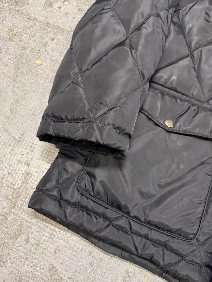 2000s Dolce & Gabbana Puffer Hooded Fur Black Jacket OontcDZ 8
