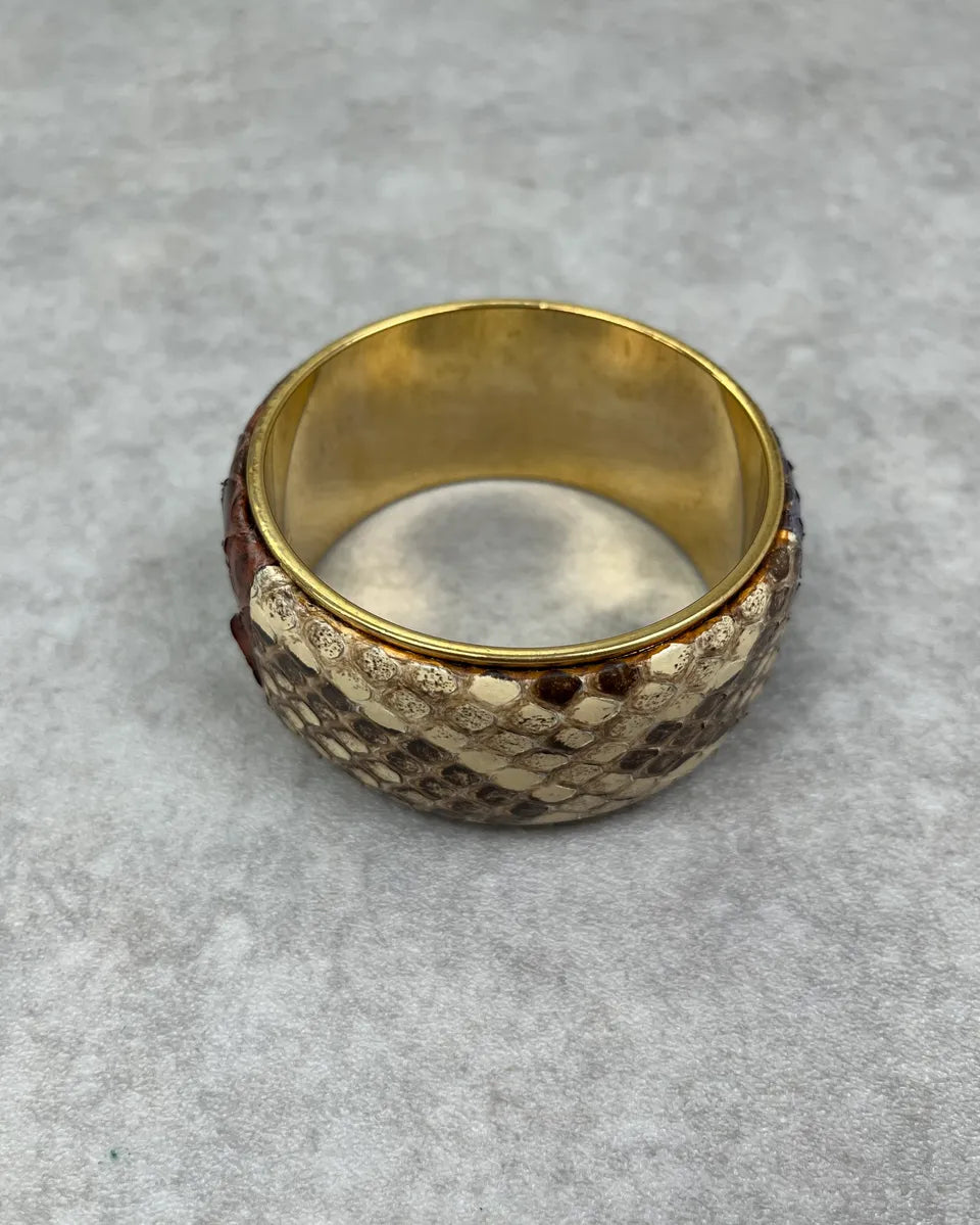 Dolce & Gabbana Purple Beige & Red Python Bangle Bracelet  iyWEipj 6