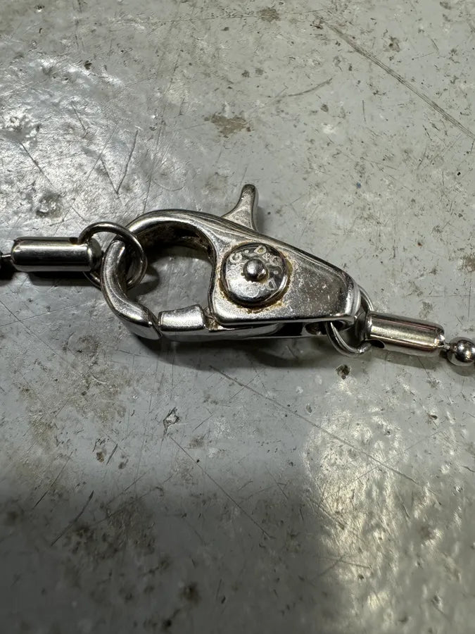 Dolce & Gabbana Rectangle Tag Ball Chain Necklace (OS) vUkBVHF 3