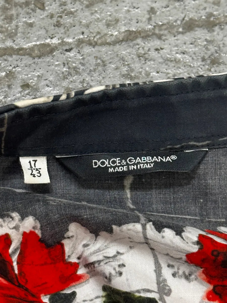 SS2015 Dolce & Gabbana Red & White Floral Bull Shirt xRYvRZR 10