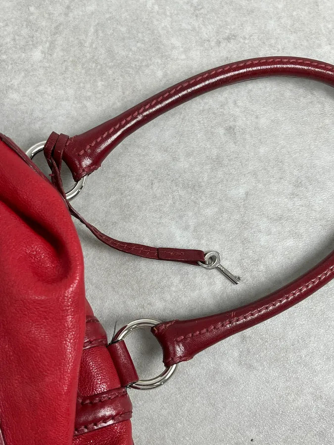 AW2010 Dolce & Gabbana Red Leather Multi-Zip Lily Bag diCRzfi 11