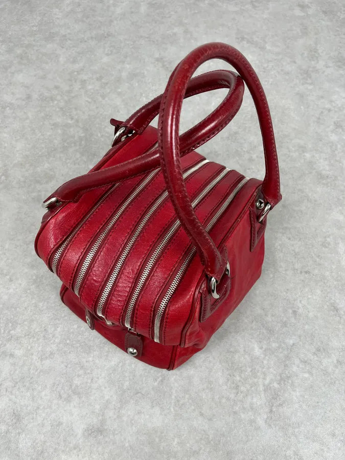 AW2010 Dolce & Gabbana Red Leather Multi-Zip Lily Bag diCRzfi 2