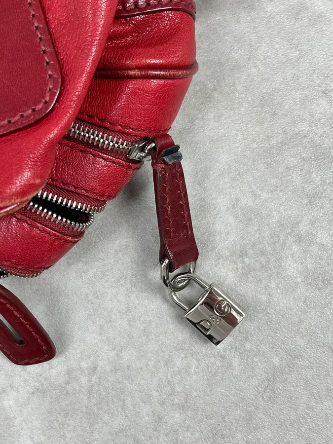 AW2010 Dolce & Gabbana Red Leather Multi-Zip Lily Bag diCRzfi 12
