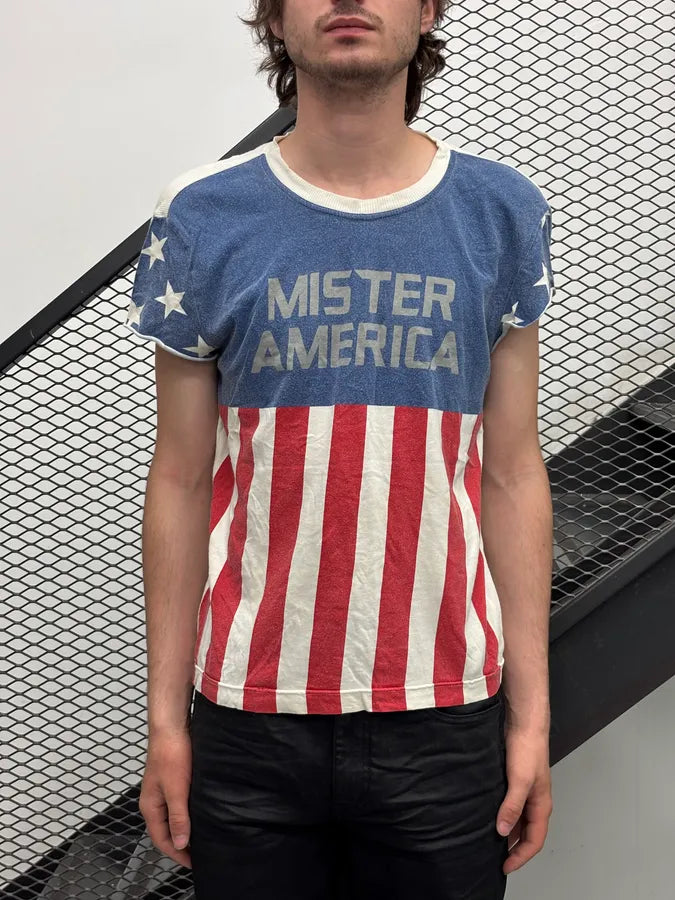 2000s Dolce & Gabbana USA Flag Mister America T-Shirt MnRTHtD 1