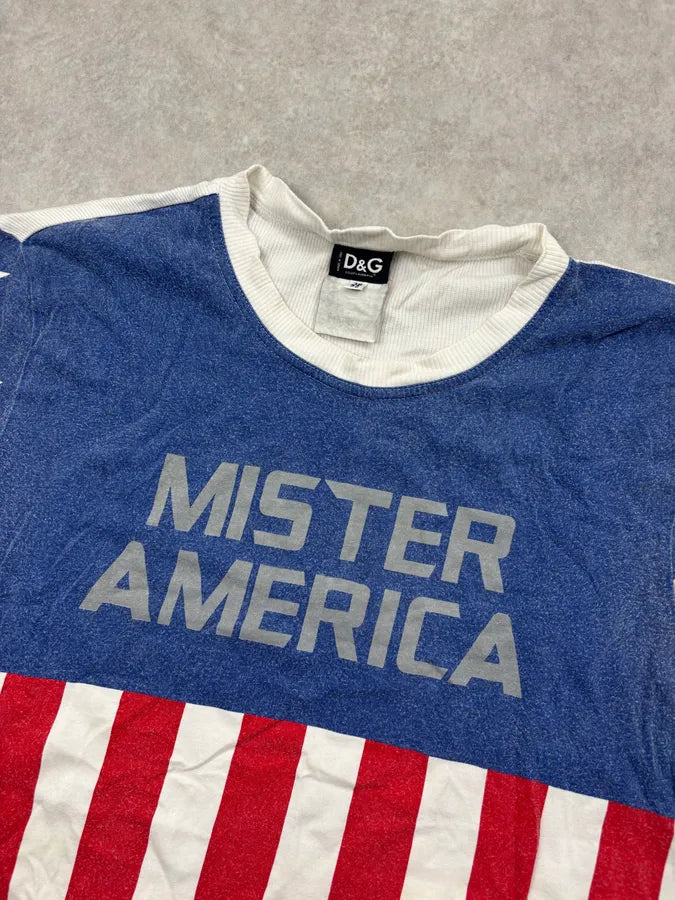 2000s Dolce & Gabbana USA Flag Mister America T-Shirt MnRTHtD 3