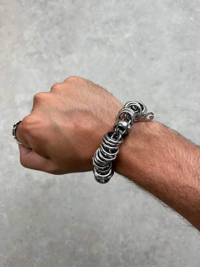 Dolce & Gabbana Rhinestone Link Steel Bracelet gNiCYnW 0