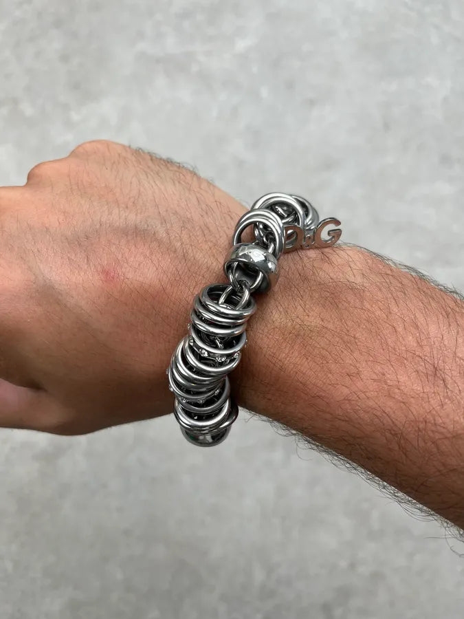 Dolce & Gabbana Rhinestone Link Steel Bracelet gNiCYnW 1