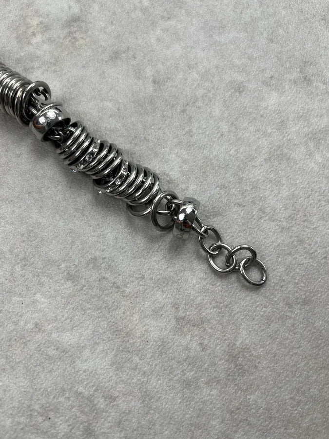 Dolce & Gabbana Rhinestone Link Steel Bracelet gNiCYnW 5