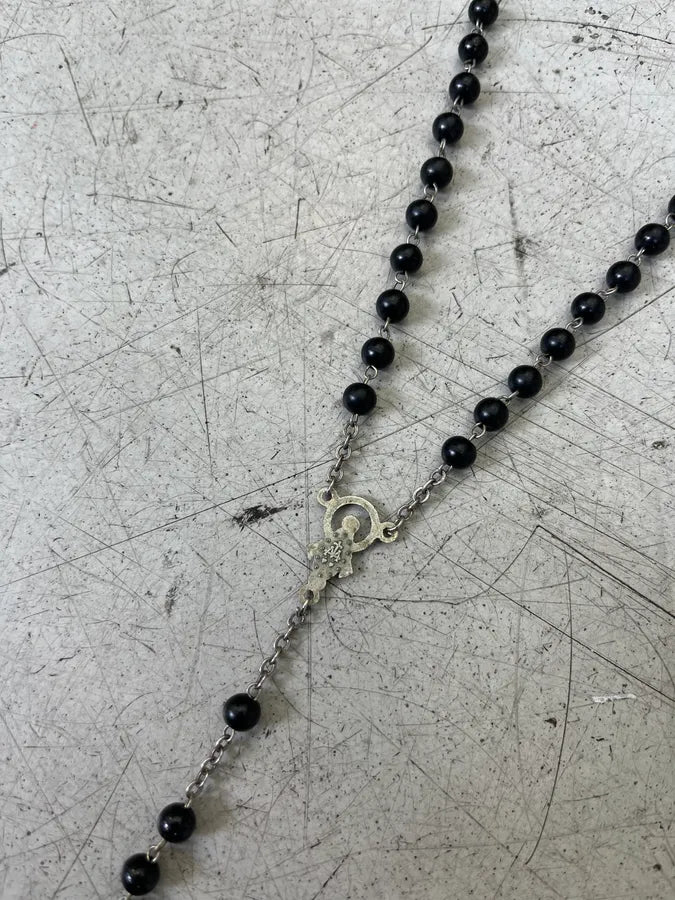 Dolce & Gabbana Rosary Cross Black Necklace QAzkkpF 6
