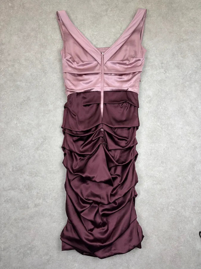 2010s Dolce & Gabbana Pink & Purple Silk Ruched Dress bHUVECu 4