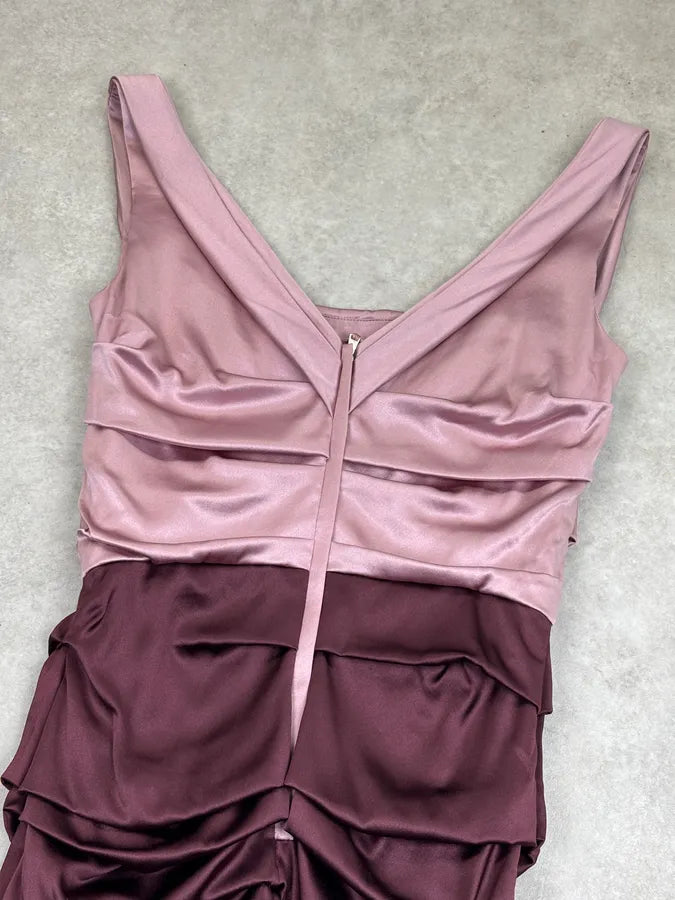 2010s Dolce & Gabbana Pink & Purple Silk Ruched Dress bHUVECu 6