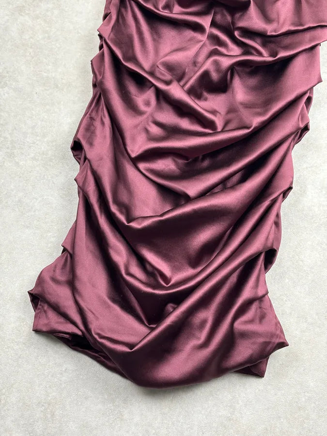 2010s Dolce & Gabbana Pink & Purple Silk Ruched Dress bHUVECu 5