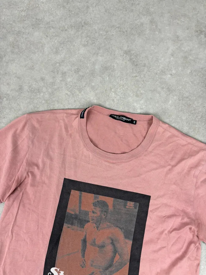 SS2009 Dolce & Gabbana Rose Cotton Steve McQueen Graphic T-Shirt lQHwKpE 3