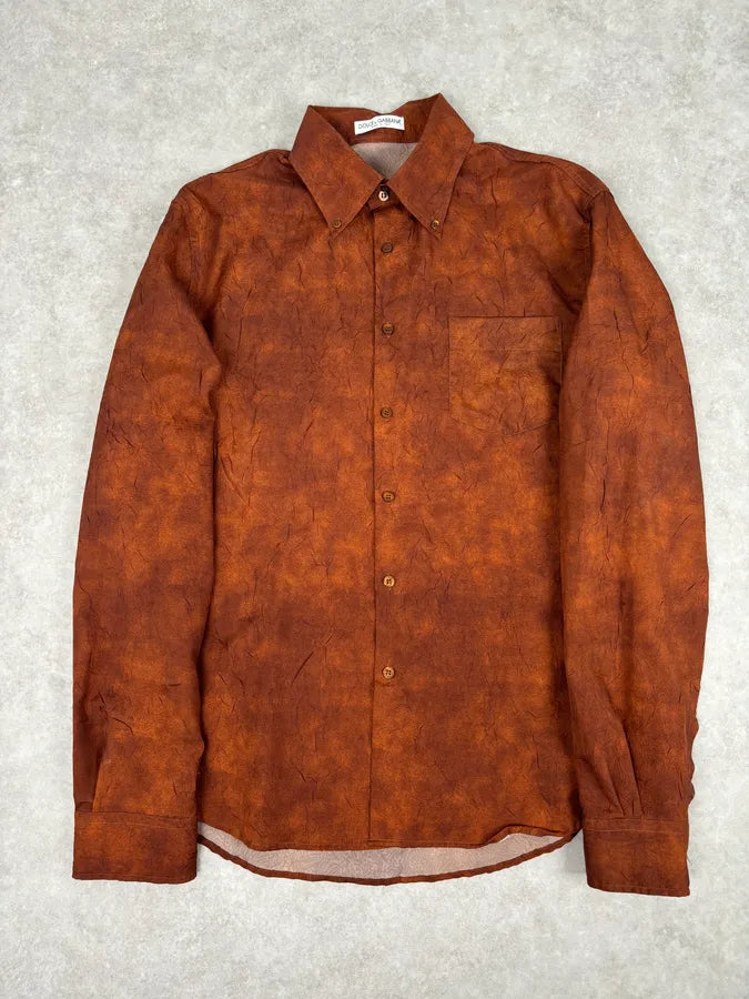 Dolce & Gabbana Rust Suede Brown Shirt GZdkUmG 0
