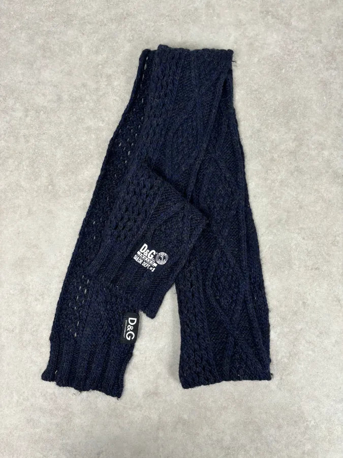 AW2006 Dolce & Gabbana Sailor Wool Navy Scarf PcIFrIP 6
