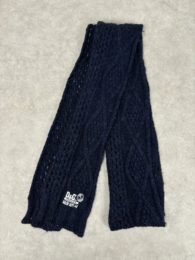 AW2006 Dolce & Gabbana Sailor Wool Navy Scarf PcIFrIP 1