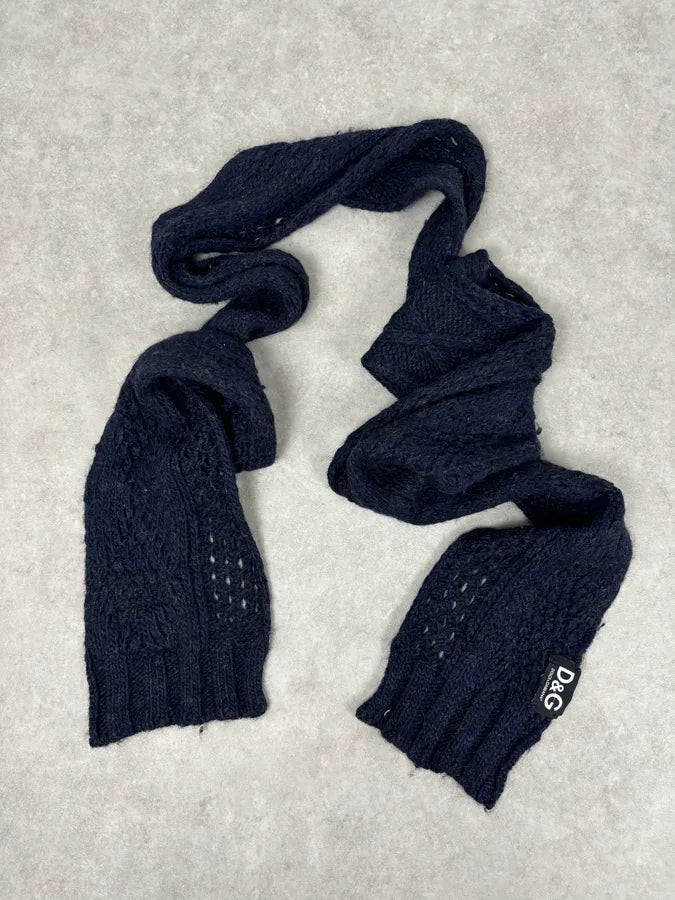 AW2006 Dolce & Gabbana Sailor Wool Navy Scarf PcIFrIP 2