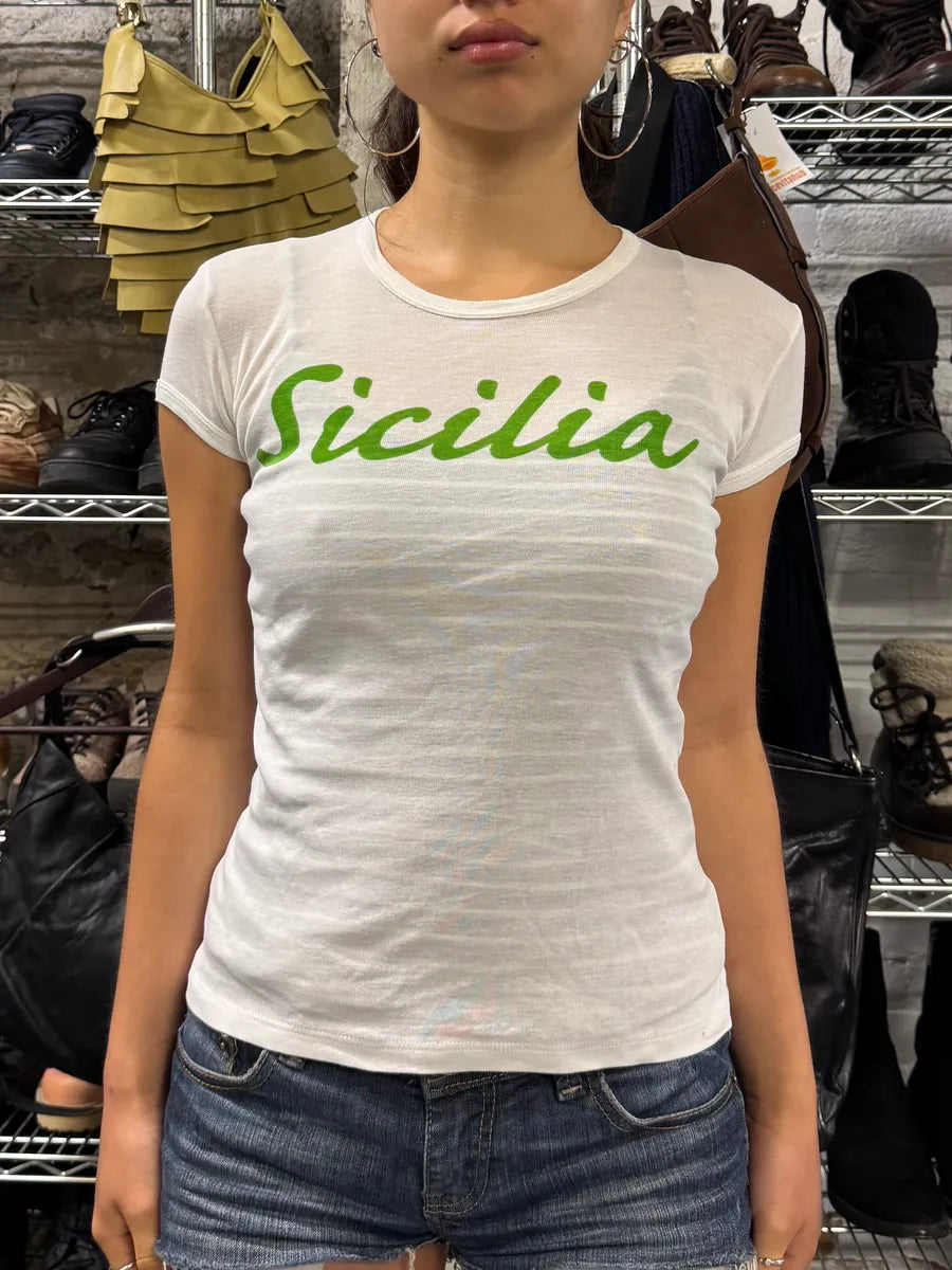 Dolce & Gabbana Sicilia White T-shirt (XS) akjvXSS 0