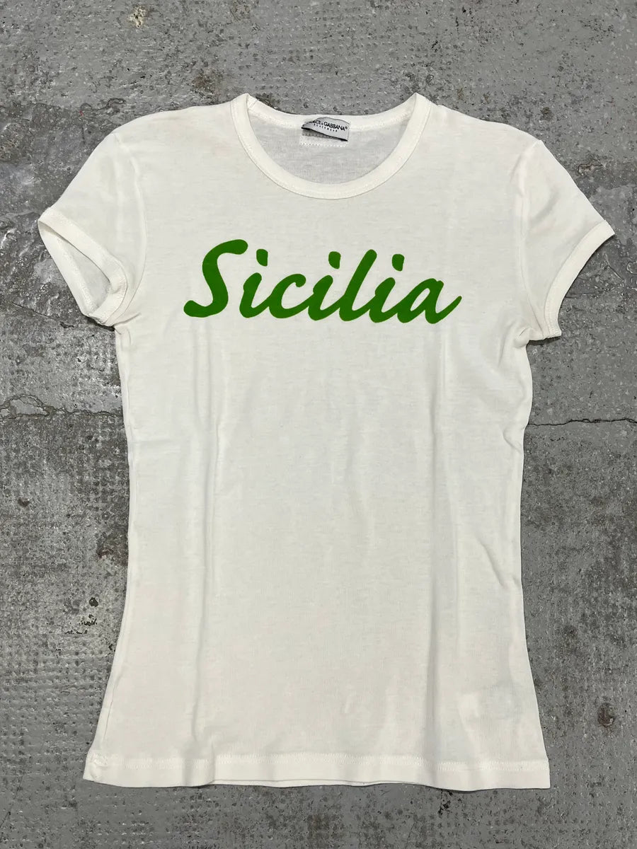 Dolce & Gabbana Sicilia White T-shirt (XS) akjvXSS 1