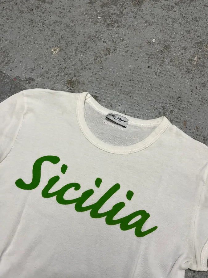 Dolce & Gabbana Sicilia White T-shirt (XS) akjvXSS 3