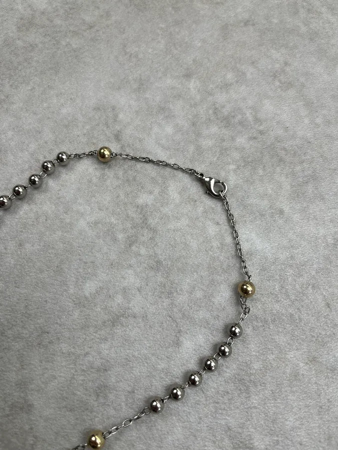 Dolce & Gabbana Silver & Gold Cross Rosary Necklace czmeMQO 5