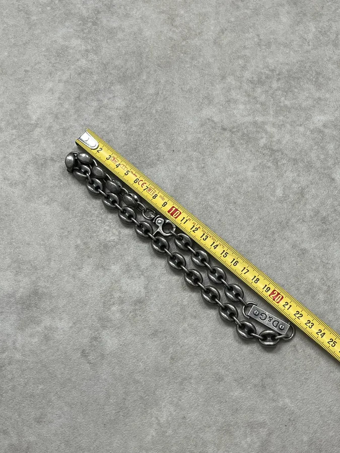 AW2006 Dolce & Gabbana Silver Chain Logo Plaque Link Necklace  ekSWYSZ 5