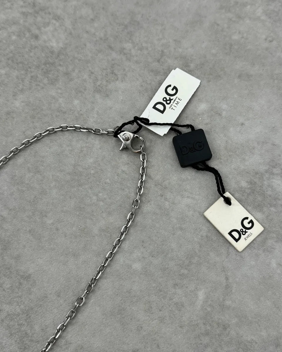 Dolce & Gabbana Silver Dogtag Necklace HheDSKk 4