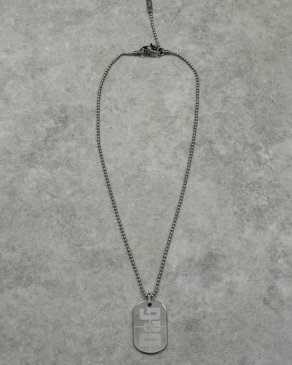 Dolce & Gabbana Silver Dogtag Necklace   wSumLBa 0