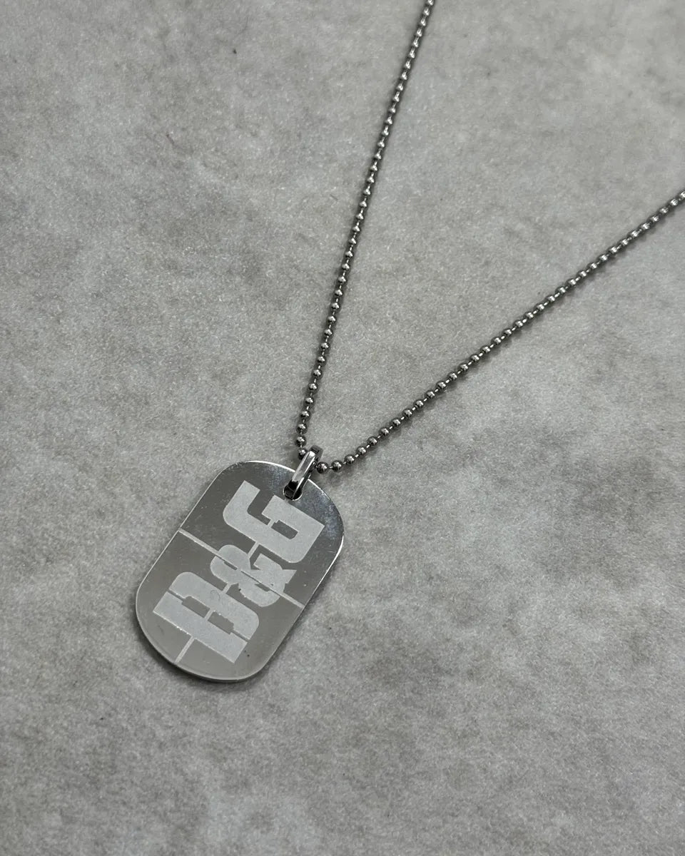Dolce & Gabbana Silver Dogtag Necklace   wSumLBa 2