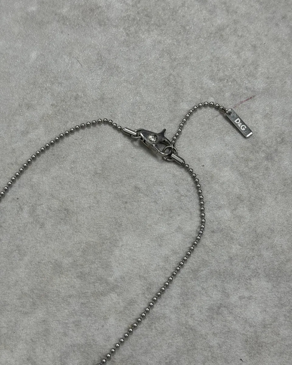 Dolce & Gabbana Silver Dogtag Necklace   wSumLBa 3