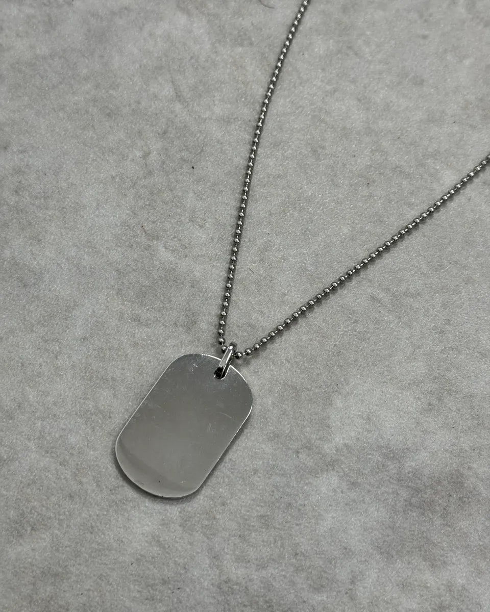 Dolce & Gabbana Silver Dogtag Necklace   wSumLBa 4
