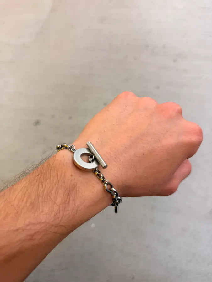 Dolce & Gabbana Silver Grey Metal Studded Anchor Chain Bracelet WFeErWE 2
