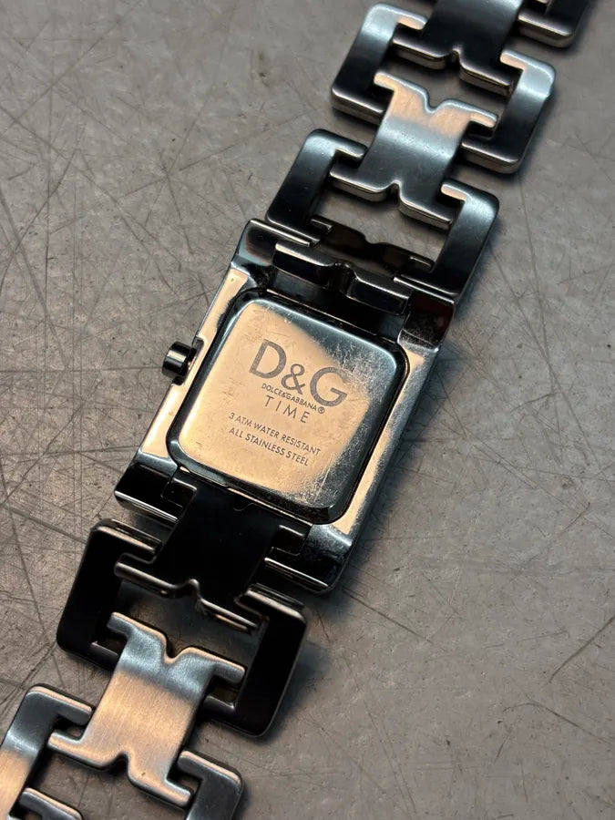 Dolce & Gabbana Silver Metal Black Dial Watch HTUDVsO 7