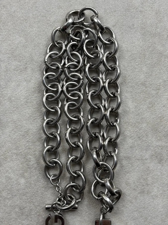 Dolce & Gabbana Silver Metal Chain Cross Pendant Necklace GQPsUrY 8