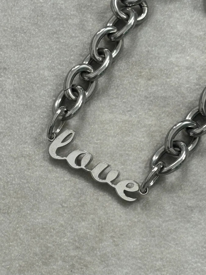 AW2005 Dolce & Gabbana Silver Metal Chain Logo Bracelet BVRzdnP 5