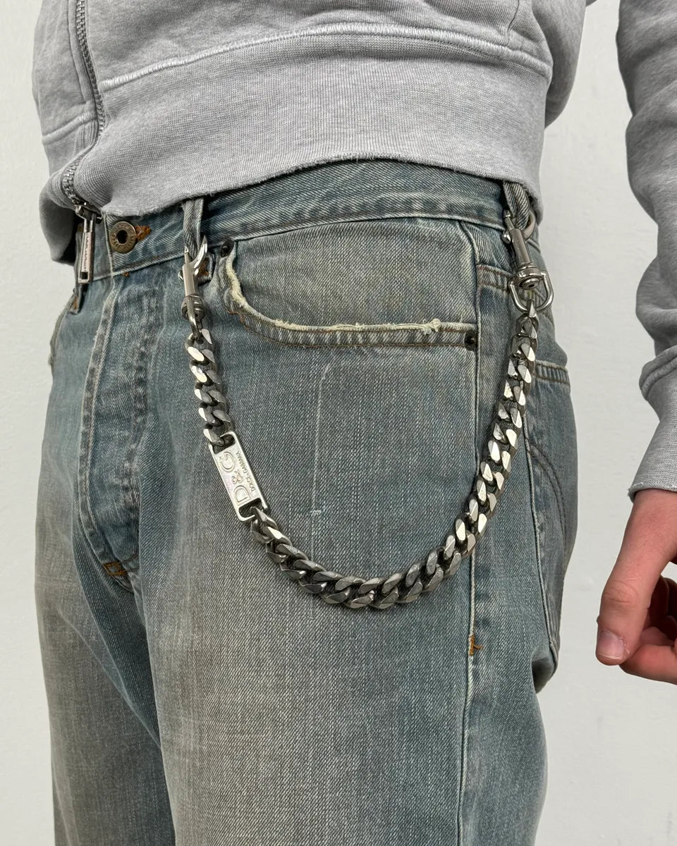 Dolce & Gabbana Silver Metal Chain Wallet Chain RediHHN 0