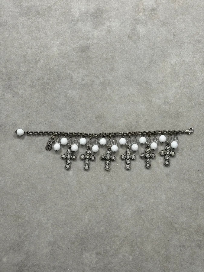 Dolce & Gabbana Silver Metal Charm Cross Bracelet ommVyig 6